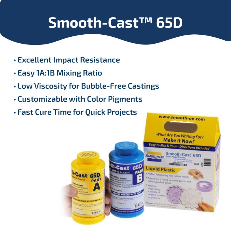 Smooth-On Smooth Cast 65D - Semi-Rigid Urethane Casting Resin - Pint Unit - Image 2